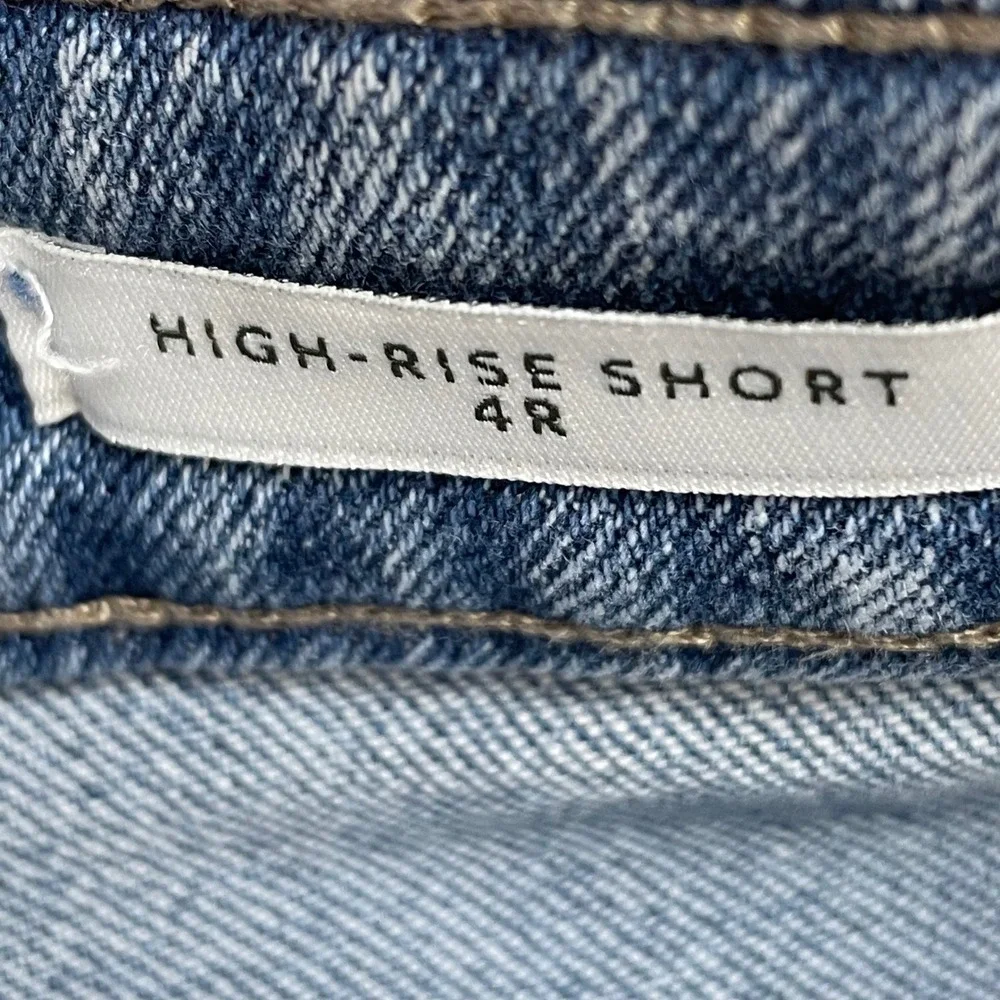 Wonderly Denim Shorts High Rise Frayed Hem Casual Blue‎ Jean Shorts 4R